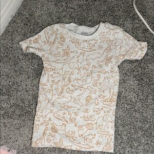 Carter's Kids Safari Print Tee - White and Tan
